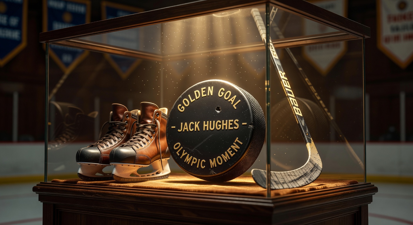 Jack Hughes clarifies initial remarks on Olympic golden goal puck at Hockey Hall of Fame