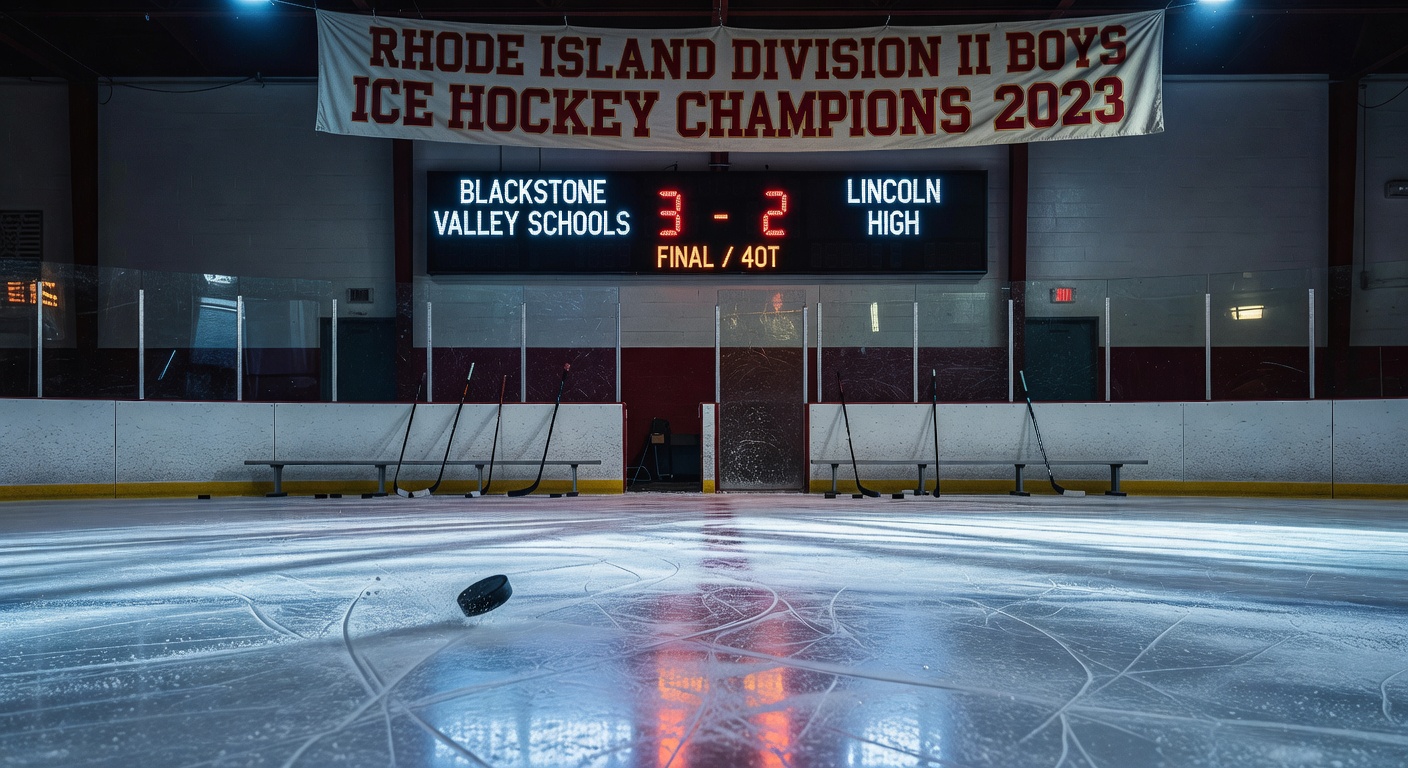 Blackstone Valley Schools defeats Lincoln High 3-2 in four overtimes to win Rhode Island Division II boys ice hockey title