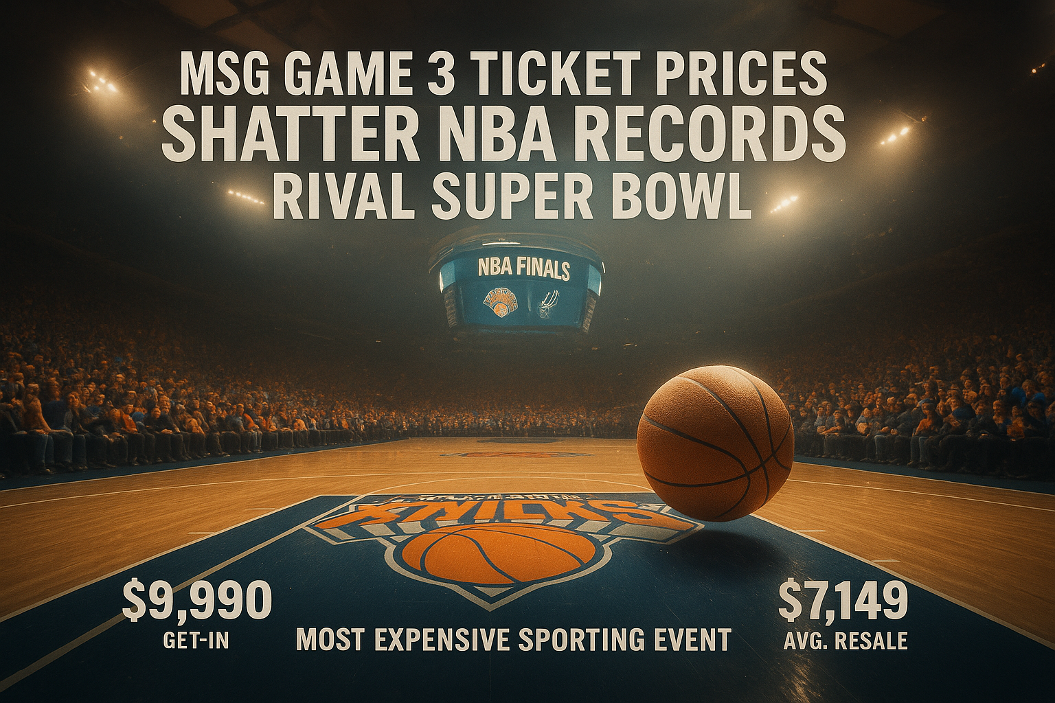 MSG Game 3 ticket prices shatter NBA records, rival Super Bowl