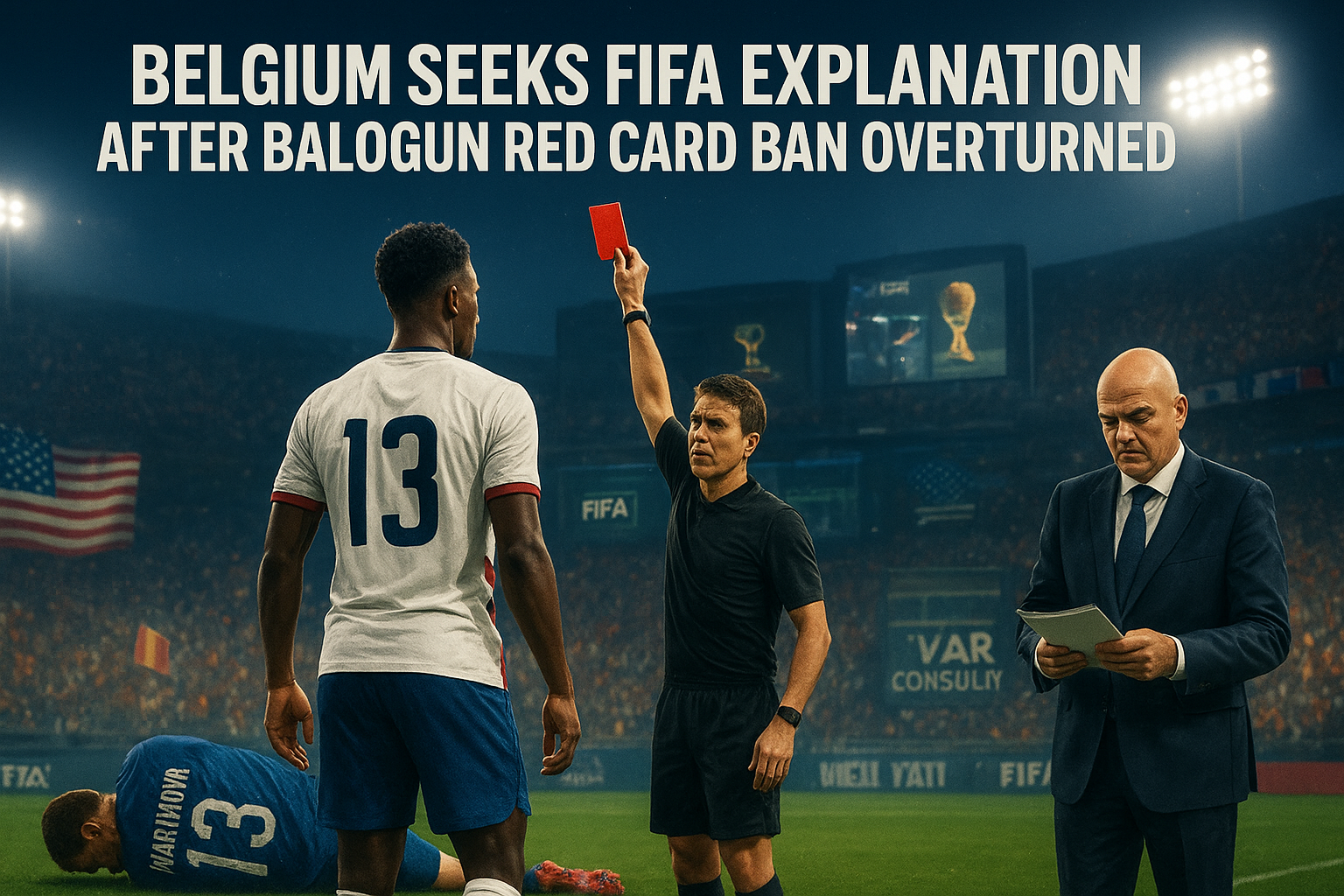 Belgium Seeks FIFA Explanation After Balogun Red Card Ban Overturned