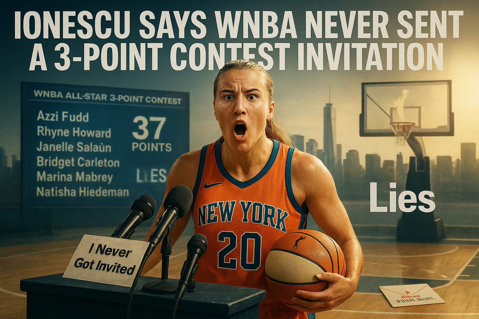Ionescu Says WNBA Never Sent a 3-Point Contest Invitation