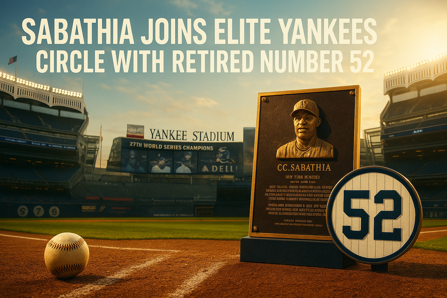 Sabathia Joins Elite Yankees Circle With Retired Number 52